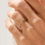 925 Silver Stacking Chevron Ring - Image 5