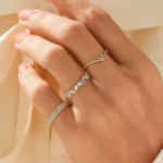 925 Silver Stacking Chevron Ring - Image 4