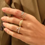 925 Silver Crossover Engagement Ring - Image 3