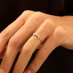 925 Silver Baguette Stacking Silver Ring - Image 4