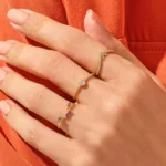 925 Silver Stacking Chevron Ring - Image 2