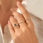 925 Silver Stacking V Silver Ring - Image 2