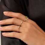 925 Silver Tiny Pave Signet Silver Ring - Image 5