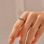 925 Silver Emerald Royal Curve Ring - Image 6