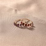 925 Silver 5 Stone Garnet Ring - Image 3