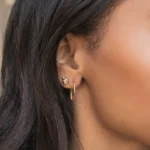 925 Silver Diamond Small Open Wings Ladybug Stud - Image 2