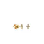 925 Silver Diamond Mini Cross Stud