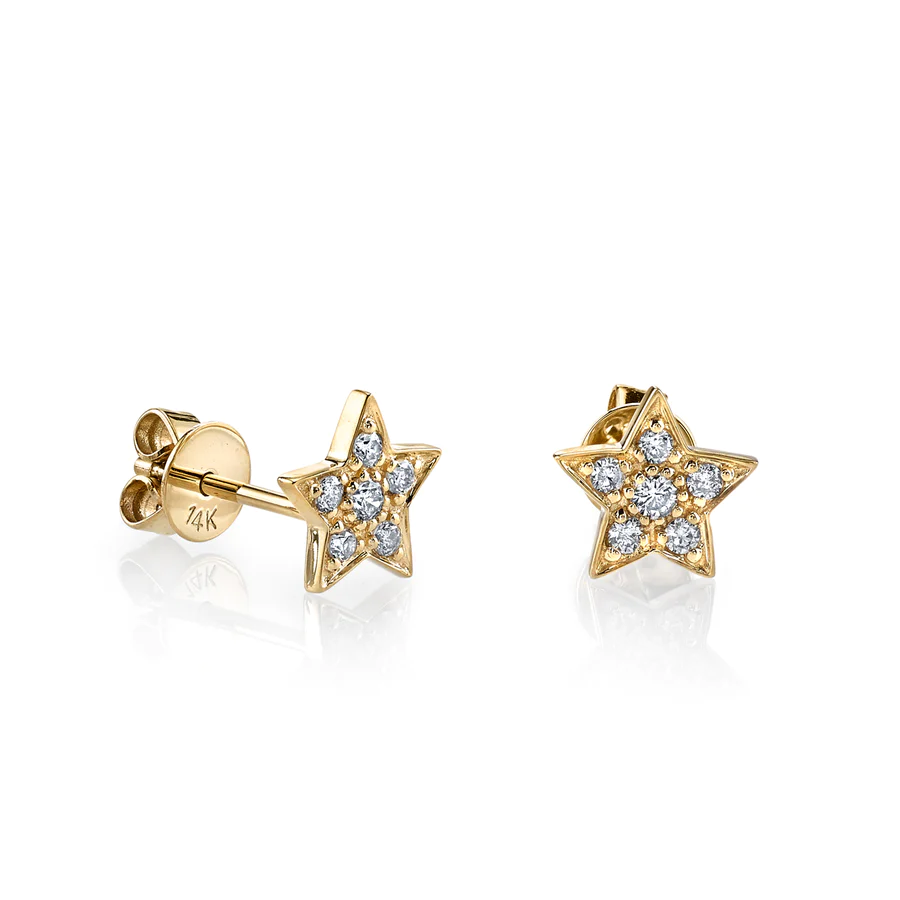 sydney-evan-yellow-gold-star-earrings-5040-y_900x.webp 925 Silver Diamond Star Stud - Image 1