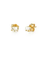 925 Silver Enamel Mini Elephant Stud